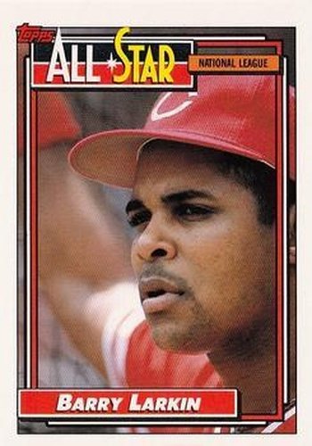 #389 Barry Larkin - Cincinnati Reds - 1992 Topps Baseball