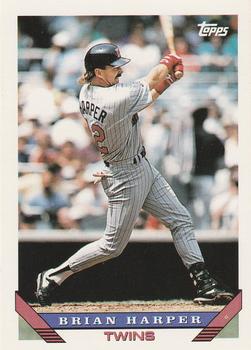 #389 Brian Harper - Minnesota Twins - 1993 Topps Baseball