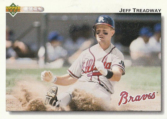#389 Jeff Treadway - Atlanta Braves - 1992 Upper Deck Baseball