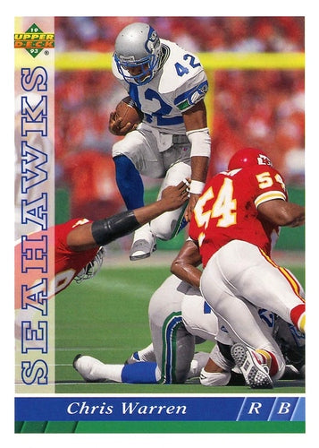#389 Chris Warren - Seattle Seahawks - 1993 Upper Deck Football
