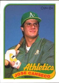 #389 Jose Canseco - Oakland Athletics - 1989 O-Pee-Chee Baseball