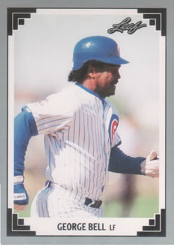 #389 George Bell - Chicago Cubs - 1991 Leaf Baseball