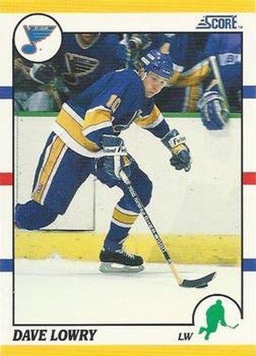 #38T Dave Lowry - St. Louis Blues - 1990-91 Score Rookie and Traded Hockey