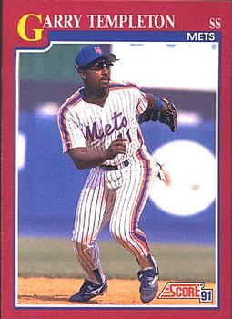 #38T Garry Templeton - New York Mets - 1991 Score Rookie & Traded Baseball
