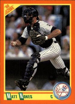 #38T Matt Nokes - New York Yankees - 1990 Score Rookie & Traded Baseball