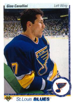 #38 Gino Cavallini - St. Louis Blues - 1990-91 Upper Deck Hockey