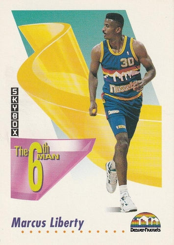 #438 Marcus Liberty - Denver Nuggets - 1991-92 SkyBox Basketball