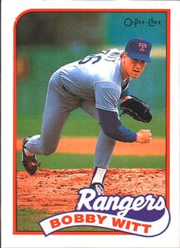 #38 Bobby Witt - Texas Rangers - 1989 O-Pee-Chee Baseball