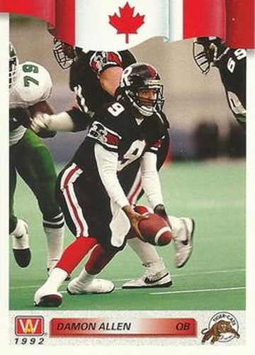 #38 Damon Allen - Hamilton Tiger-Cats - 1992 All World CFL Football