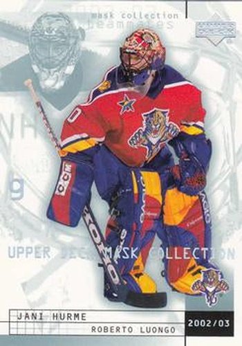 #38 Jani Hurme / Roberto Luongo - Florida Panthers - 2002-03 Upper Deck Mask Collection Hockey