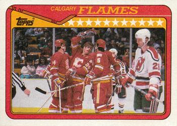 #38 Calgary Flames - Calgary Flames - 1990-91 Topps Hockey