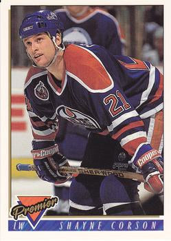 #38 Shayne Corson - Edmonton Oilers - 1993-94 Topps Premier Hockey