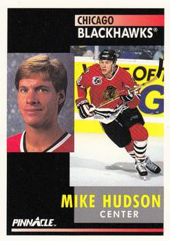 #38 Mike Hudson - Chicago Blackhawks - 1991-92 Pinnacle Hockey
