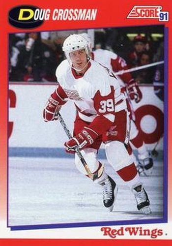 #38 Doug Crossman - Detroit Red Wings - 1991-92 Score Canadian Bilingual Hockey