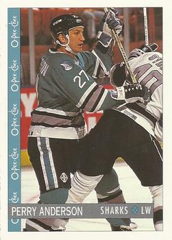 #38 Perry Anderson - San Jose Sharks - 1992-93 O-Pee-Chee Hockey