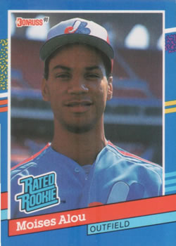 #38 Moises Alou - Montreal Expos - 1991 Donruss Baseball