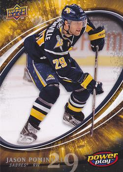 #38 Jason Pominville - Buffalo Sabres - 2008-09 Upper Deck Power Play Box Set Hockey