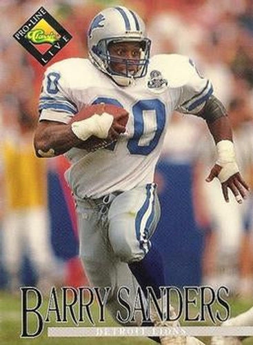 #38 Barry Sanders - Detroit Lions - 1994 Pro Line Live Football