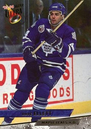 #38 Dave Ellett - Toronto Maple Leafs - 1993-94 Ultra Hockey