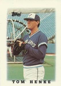 #38 Tom Henke - Toronto Blue Jays - 1988 Topps Major League Leaders Minis Baseball