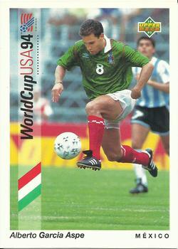 #38 Alberto Garcia Aspe - Mexico - 1993 Upper Deck World Cup Preview English/Spanish Soccer
