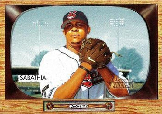 #38 CC Sabathia - Cleveland Indians - 2004 Bowman Heritage Baseball