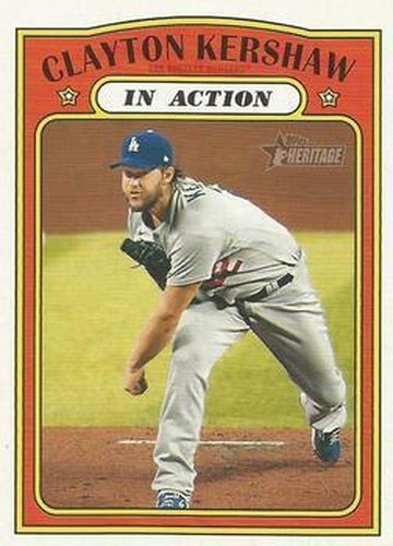 #38 Clayton Kershaw - Los Angeles Dodgers - 2021 Topps Heritage Baseball