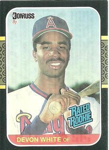 #38 Devon White - California Angels - 1987 Donruss Baseball