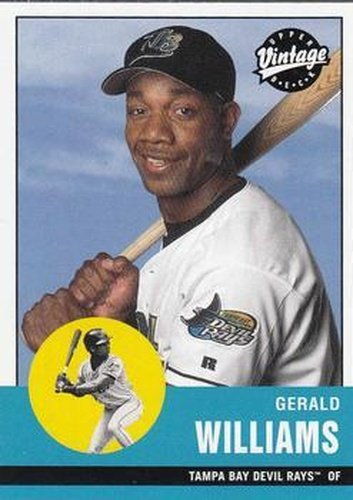#38 Gerald Williams - Tampa Bay Devil Rays - 2001 Upper Deck Vintage Baseball