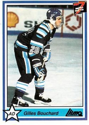 #38 Gilles Bouchard - Chicoutimi Sagueneens - 1990-91 7th Inning Sketch QMJHL Hockey