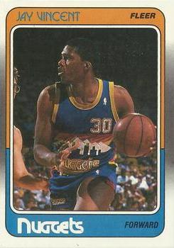 #38 Jay Vincent - Denver Nuggets - 1988-89 Fleer Basketball