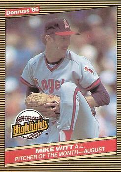 #38 Mike Witt - California Angels - 1986 Donruss Highlights Baseball