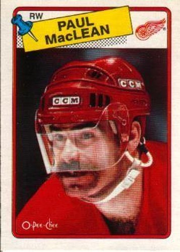 #38 Paul MacLean - Detroit Red Wings - 1988-89 O-Pee-Chee Hockey