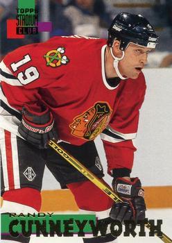 #38 Randy Cunneyworth - Chicago Blackhawks - 1994-95 Stadium Club Hockey