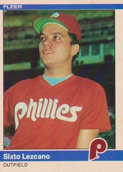 #38 Sixto Lezcano - Philadelphia Phillies - 1984 Fleer Baseball