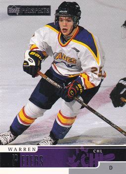 #38 Warren Peters - Saskatoon Blades - 1999-00 Upper Deck Prospects Hockey