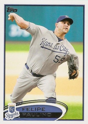 #38 Felipe Paulino - Kansas City Royals - 2012 Topps Baseball