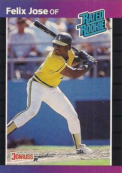 #38 Felix Jose - Oakland Athletics - 1989 Donruss Baseball