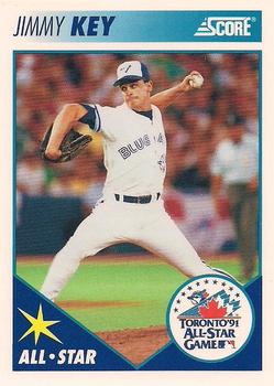 #38 Jimmy Key - Toronto Blue Jays - 1991 Score Toronto Blue Jays Baseball