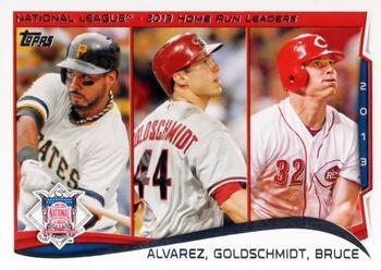 #38 NL 2013 Home Run Leaders Pedro Alvarez / Paul Goldschmidt / Jay Bruce - Pittsburgh Pirates / Arizona Diamondbacks / Cincinnati Reds - 2014 Topps Baseball