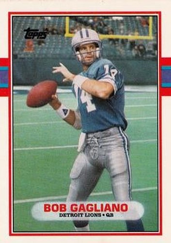 #38T Bob Gagliano - Detroit Lions - 1989 Topps Traded Football