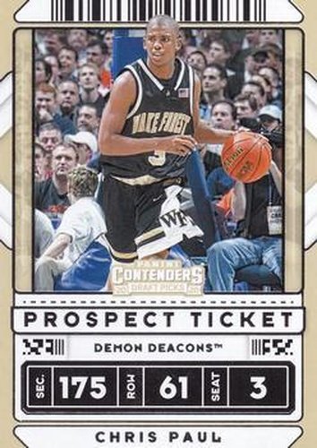 #38b Chris Paul - Wake Forest Demon Deacons - 2020 Panini Contenders Draft Picks Basketball