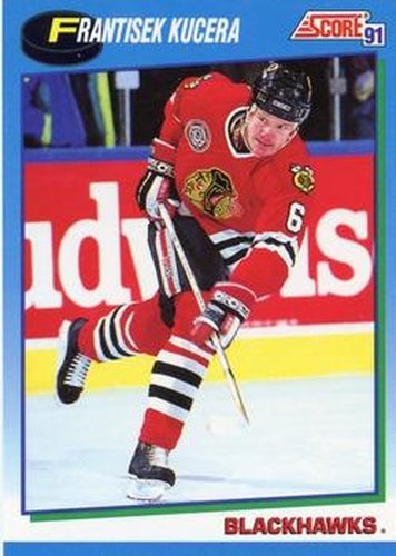 #390 Frantisek Kucera - Chicago Blackhawks - 1991-92 Score Canadian Hockey