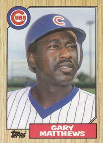 #390 Gary Matthews - Chicago Cubs - 1987 Topps Baseball