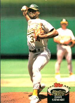 #390 Dave Stewart - Oakland Athletics - 1992 Stadium Club Baseball