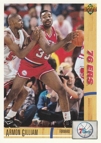 #390 Armon Gilliam - Philadelphia 76ers - 1991-92 Upper Deck Basketball