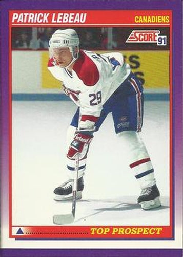 #390 Patrick Lebeau - Montreal Canadiens - 1991-92 Score American Hockey