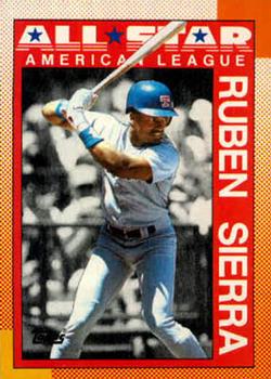 #390 Ruben Sierra - Texas Rangers - 1990 Topps Baseball