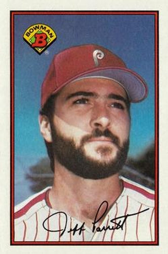 #390 Jeff Parrett - Philadelphia Phillies - 1989 Bowman Baseball