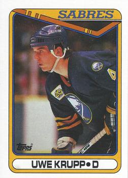 #390 Uwe Krupp - Buffalo Sabres - 1990-91 Topps Hockey